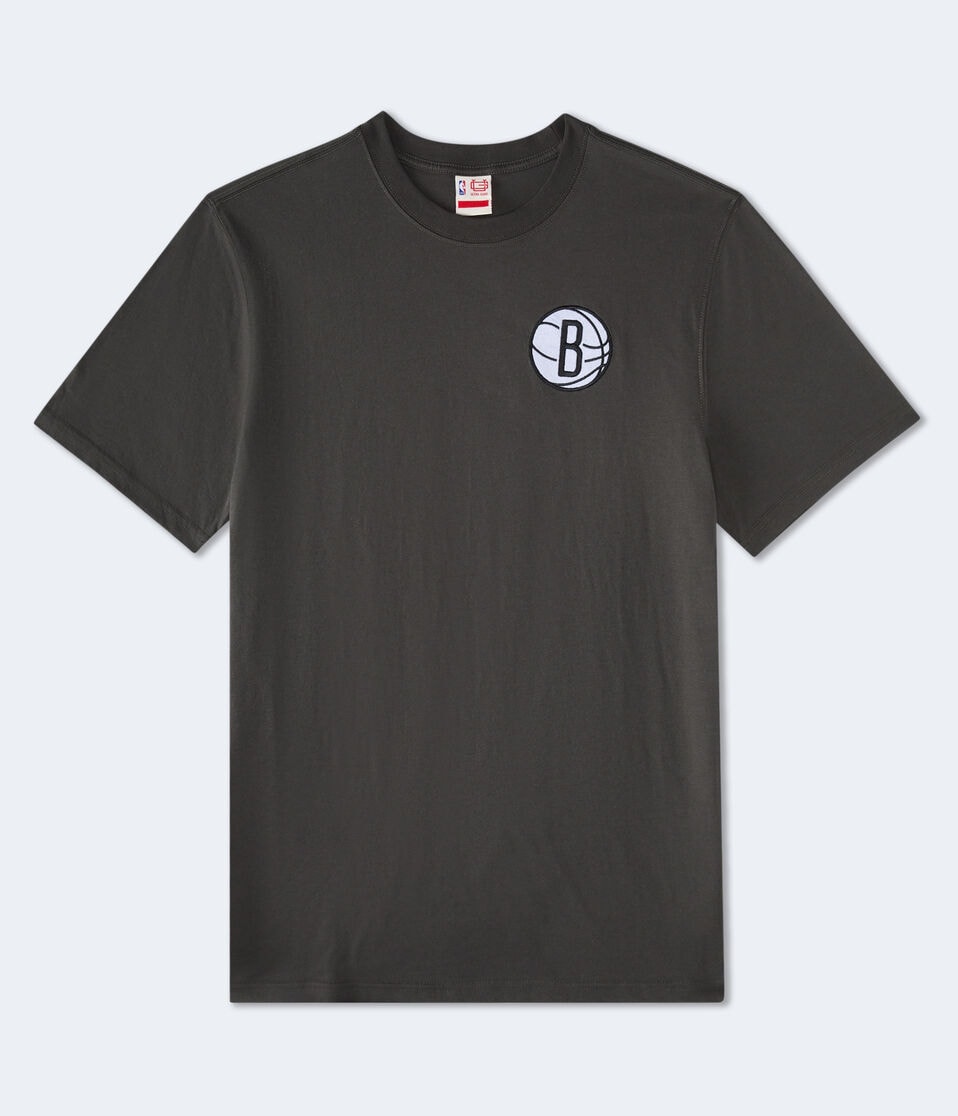 Aéropostale Brooklyn Nets Relaxed Graphic Tee Black