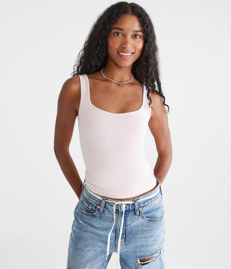 Aéropostale Buttery Soft Sweetheart Tank Naturally Pink
