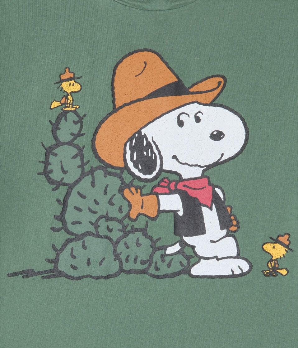 Aéropostale Cactus Cowboy Snoopy Relaxed Graphic Tee Green