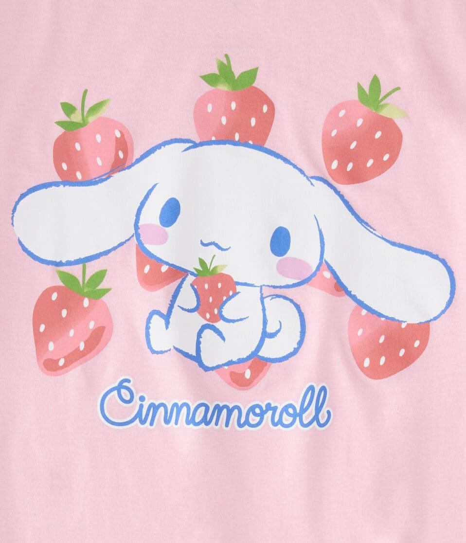 Aéropostale Cinnamoroll Strawberries Oversized Graphic Tee Pink