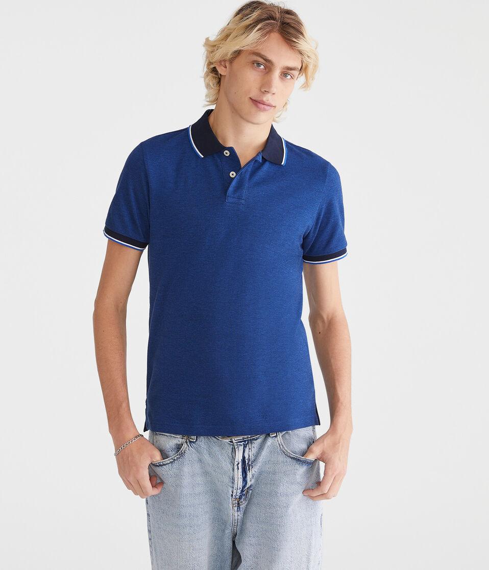 Aéropostale Contrast Tipped Piqué Polo Cottage Blue