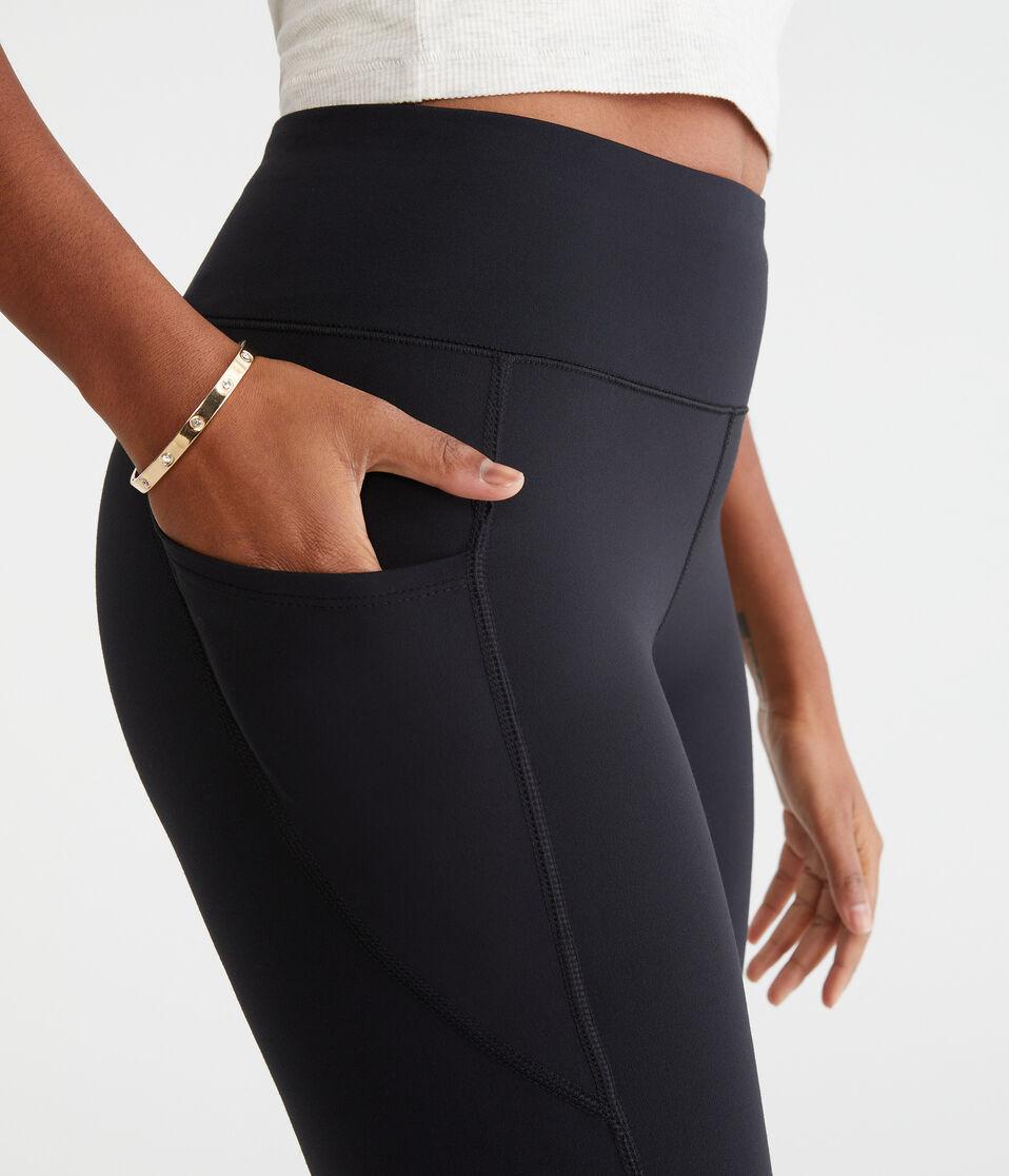 Aéropostale Curvy Air Soft Ultra High-Rise Pocket Leggings Black Fox