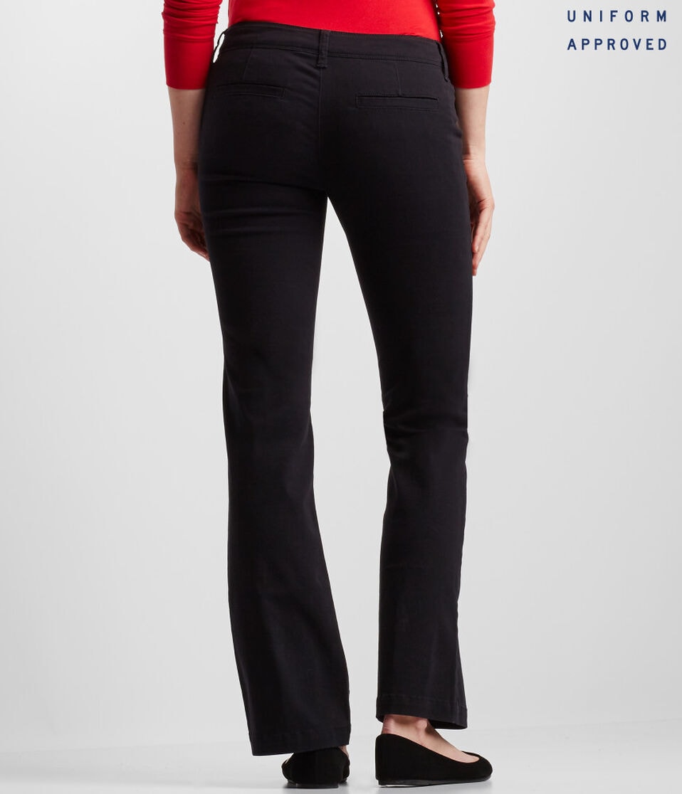 Aéropostale Curvy Classic Stretch-Woven Pants Black