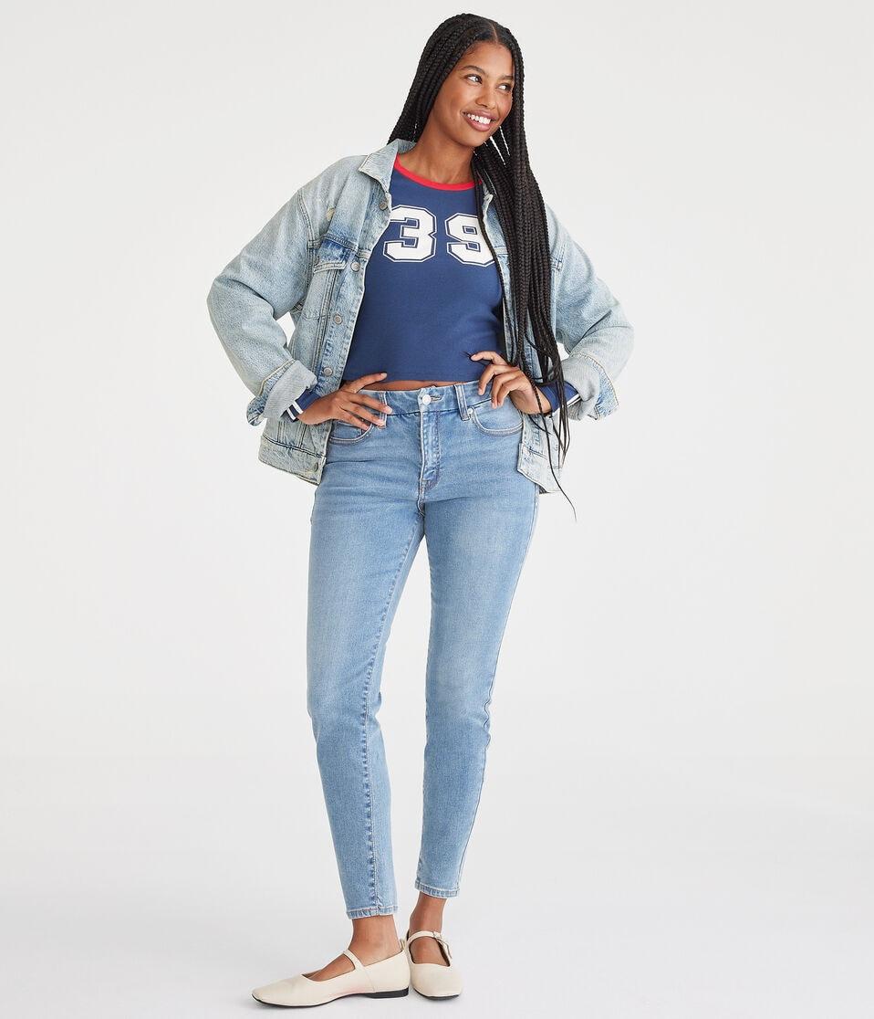 Aéropostale Curvy Premium High-Rise Jegging With LYCRA® FREEF T® Technology Medium Wash