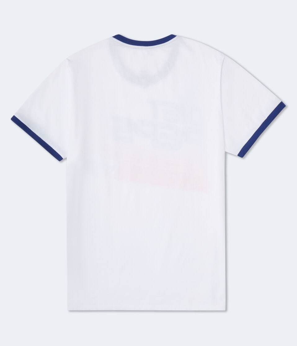 Aéropostale Diet Pepsi Relaxed Ringer Graphic Tee Cream