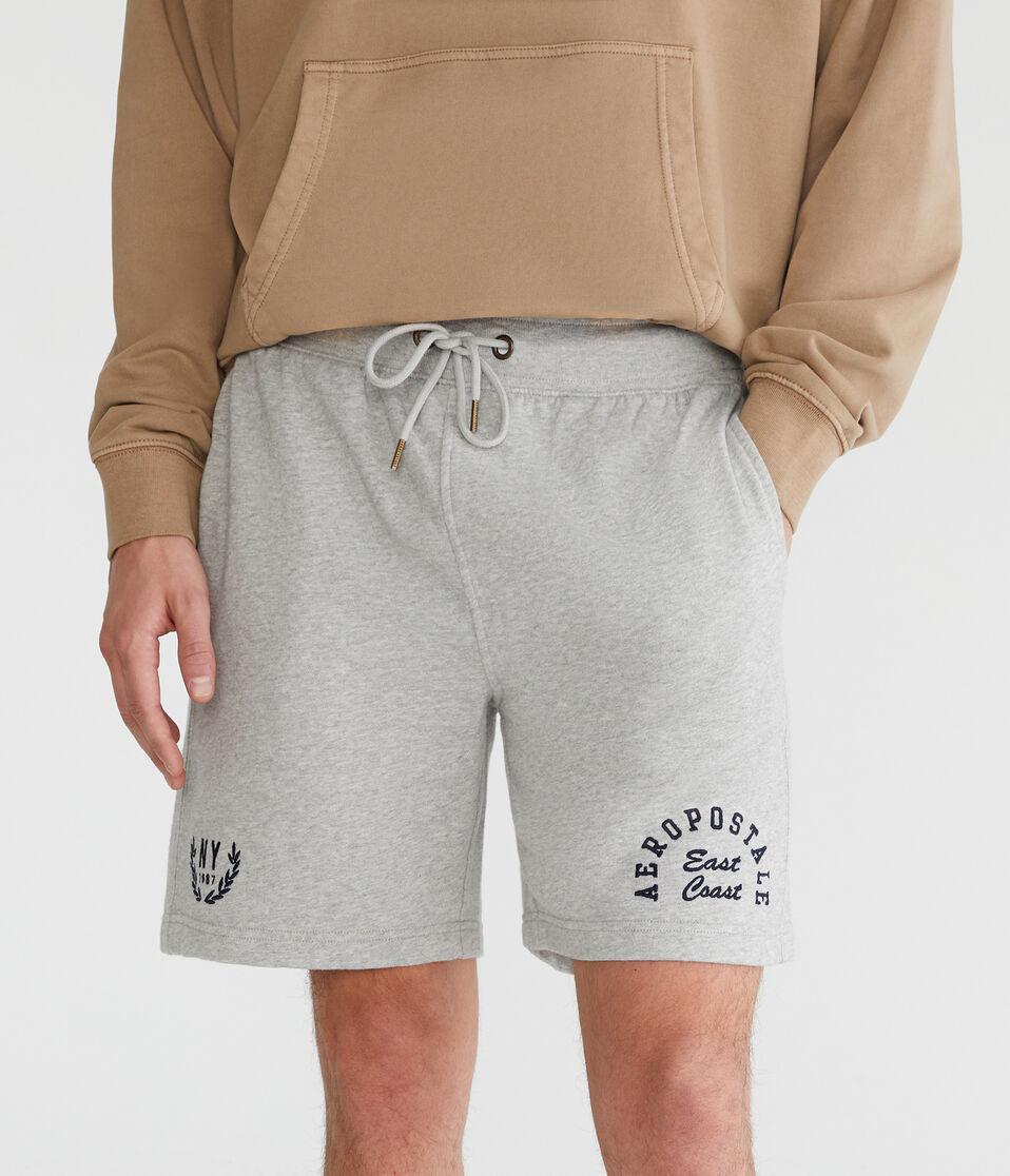 Aéropostale East Coast Heritage Fleece Shorts 7" Light Heather Grey