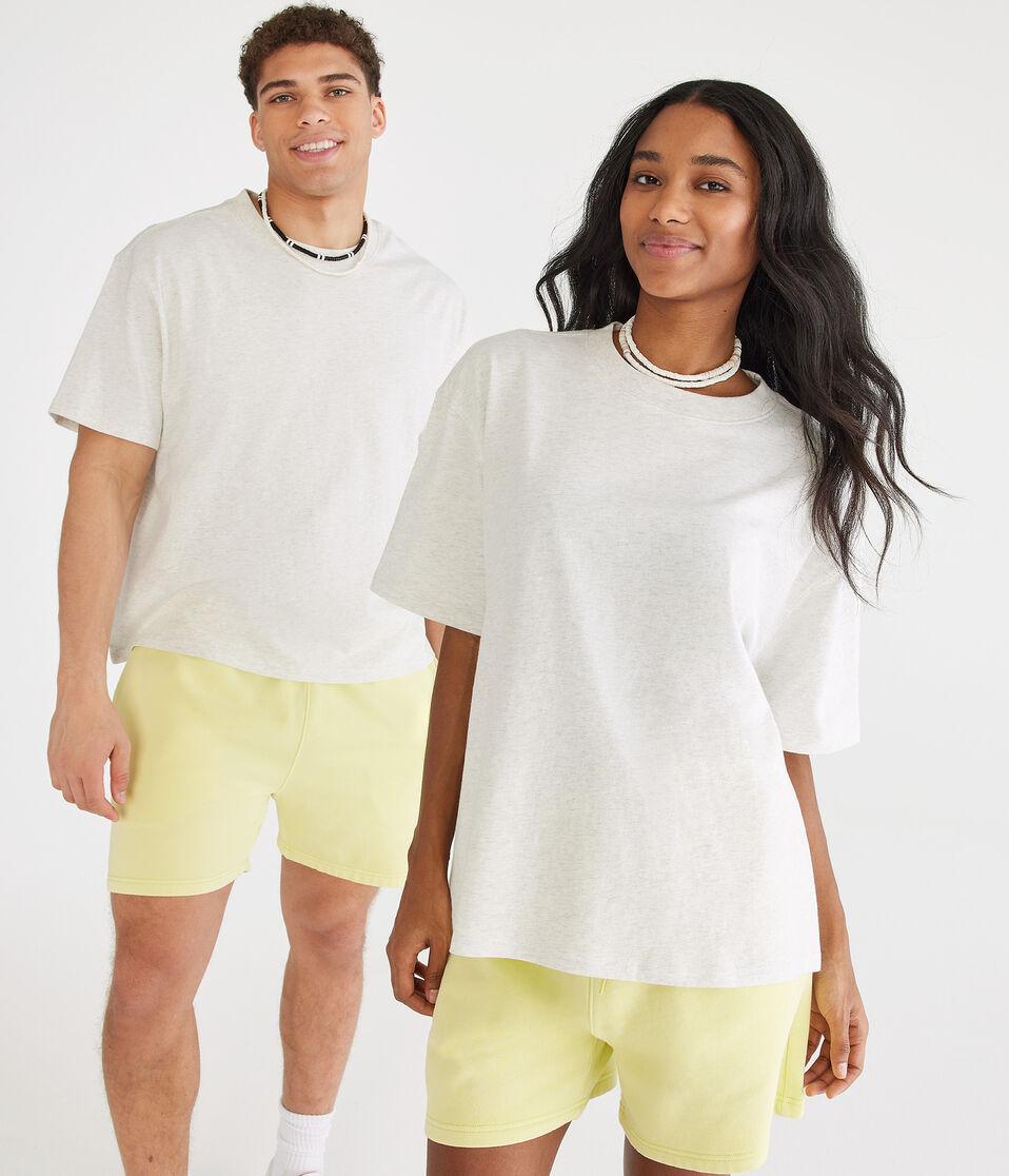 Aéropostale Essentials Boxy Crew Tee Lightest Heather Grey
