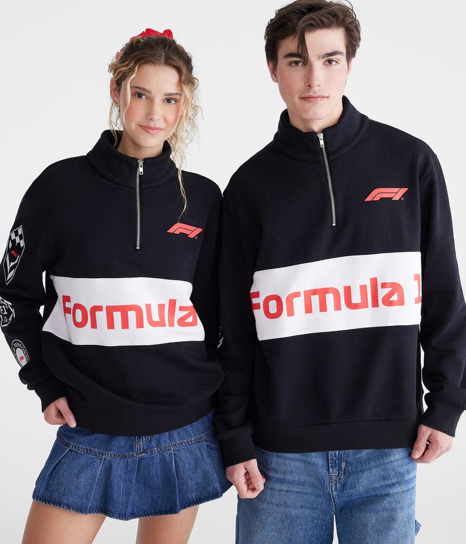 aéropostale Formula 1® Colorblocked Quarter-Zip Sweatshirt black