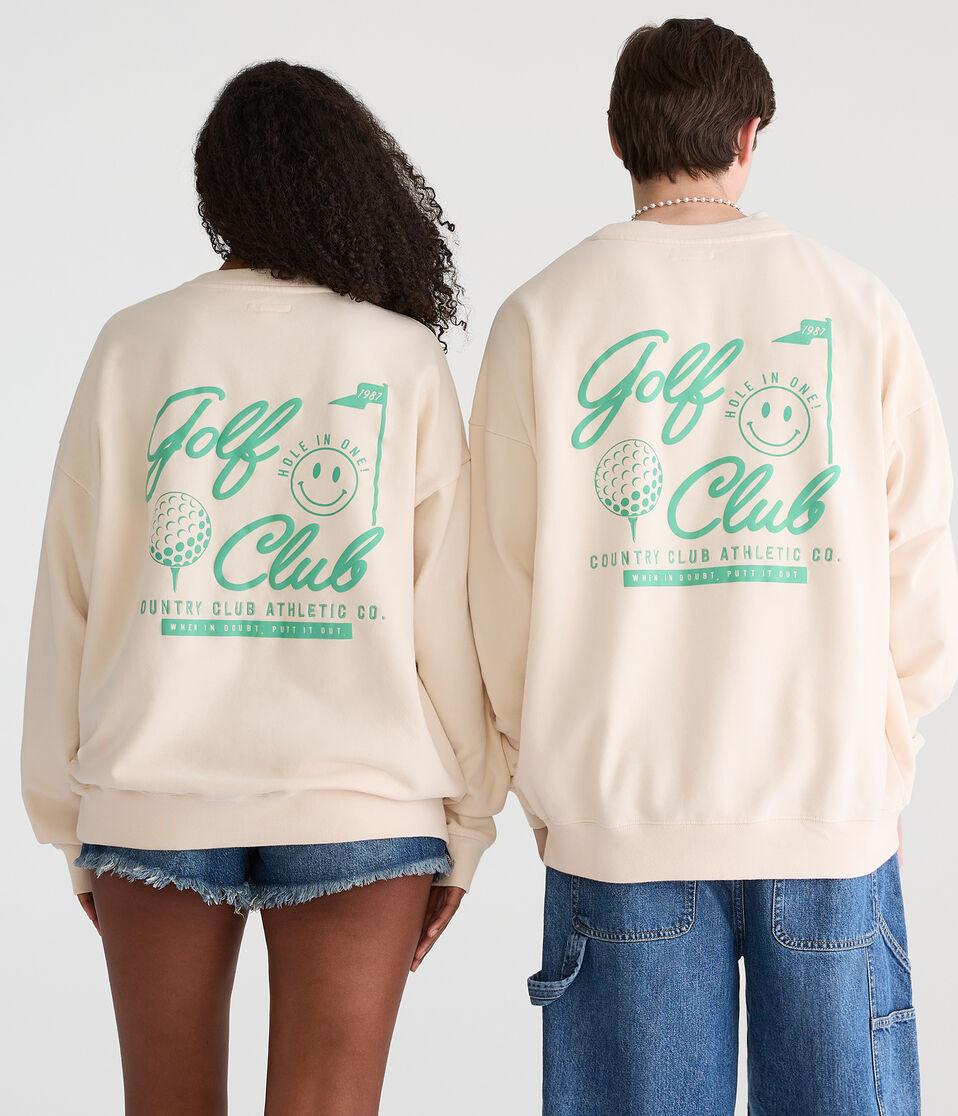 Aéropostale Golf Club Essentials Crew Sweatshirt Soft Cream