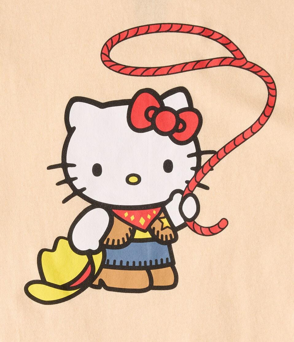 Aéropostale Hello Kitty Cowgirl Relaxed Graphic Tee Beige