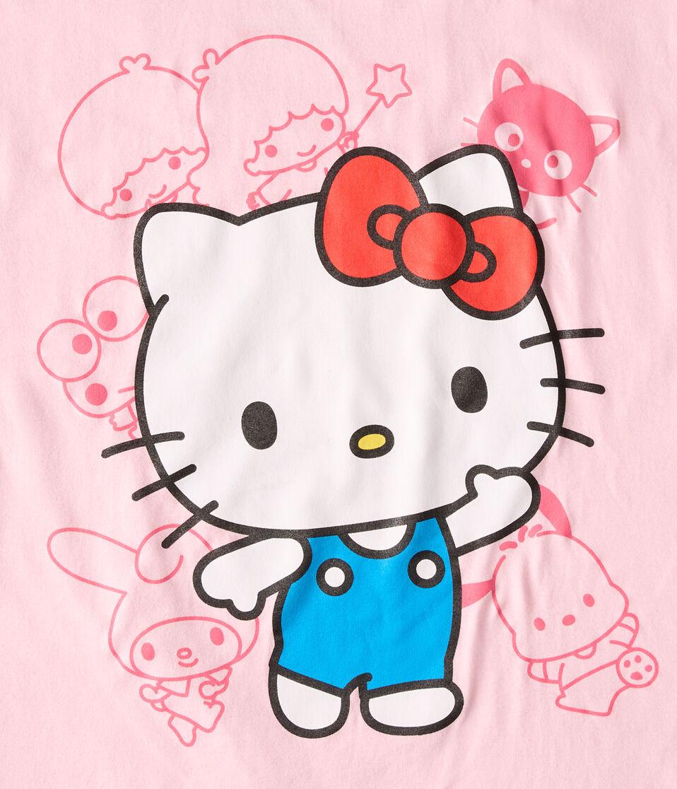 Aéropostale Hello Kitty Sketch Friends Oversized Graphic Tee Pink