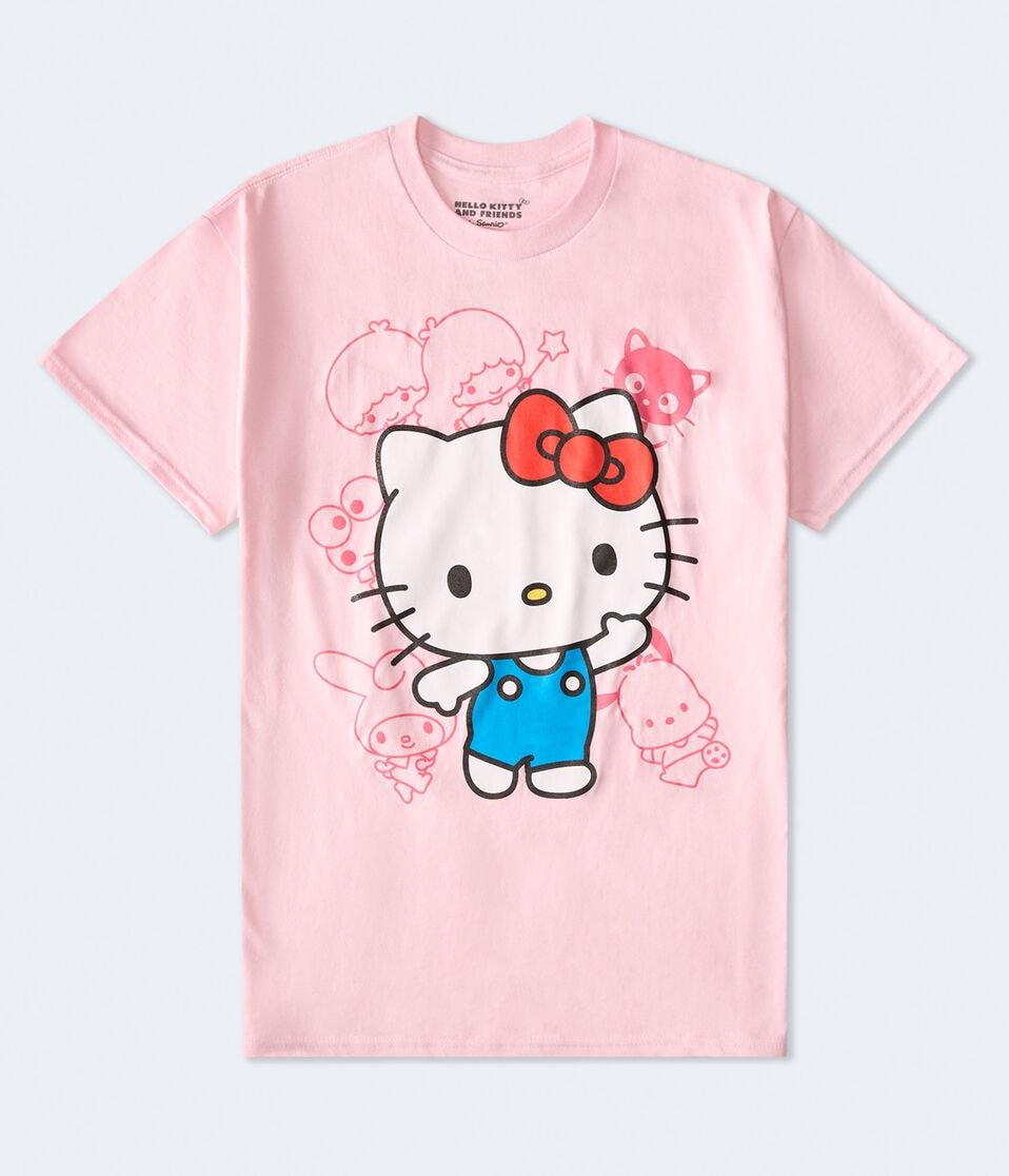 aéropostale Hello Kitty Sketch Friends Oversized Graphic Tee pink