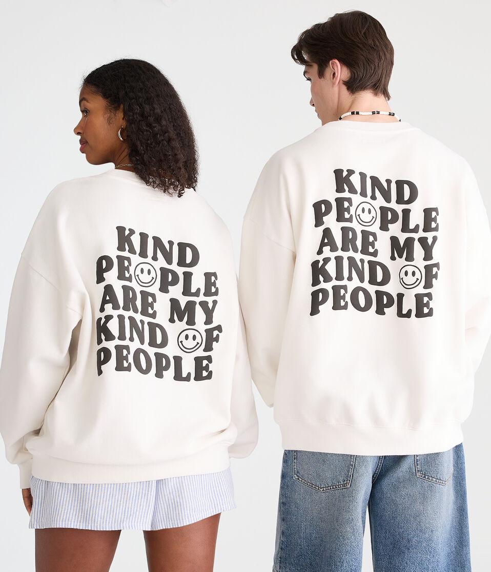Aéropostale Kind People Essentials Crew Sweatshirt Cream