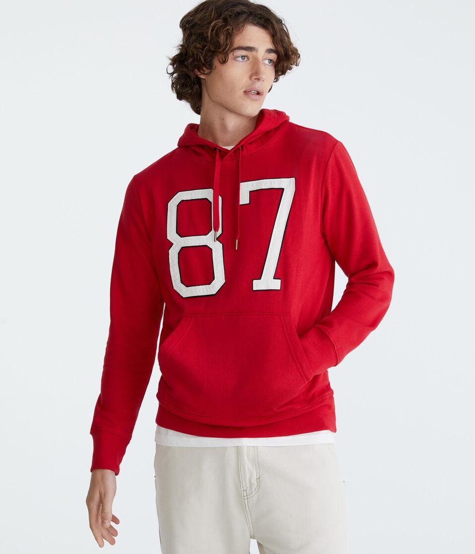 Aéropostale Large 87 Heritage Pullover Hoodie Vinyl Red