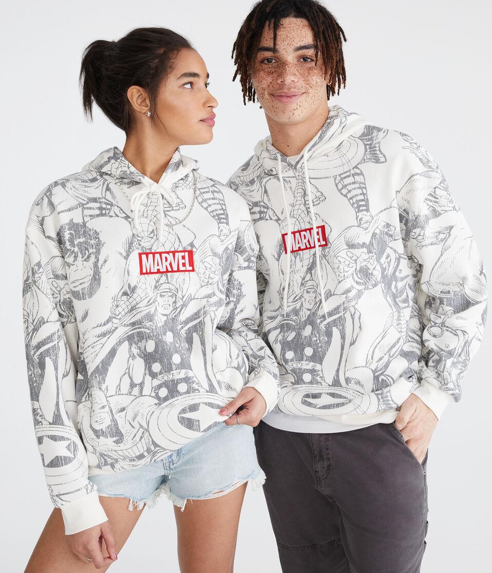 aéropostale Marvel | Aero Allover Avengers Pullover Hoodie cream