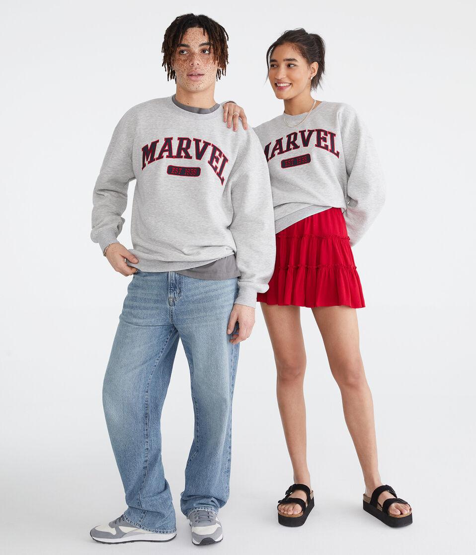 Aéropostale Marvel | Aero Marvel 1939 Crew Sweatshirt Med Hthr Grey