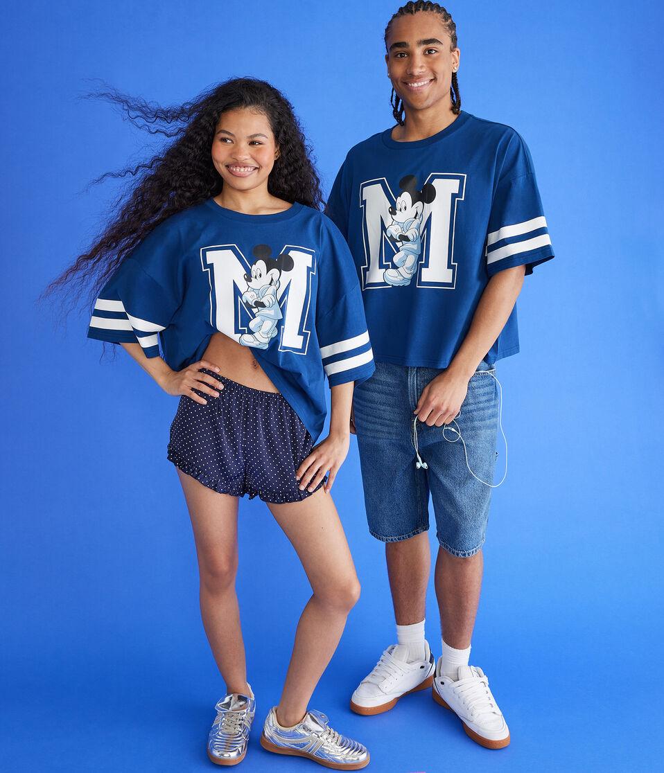 aéropostale Mickey & Friends | Aero Mickey Mouse Boxy Relaxed Graphic Tee blue