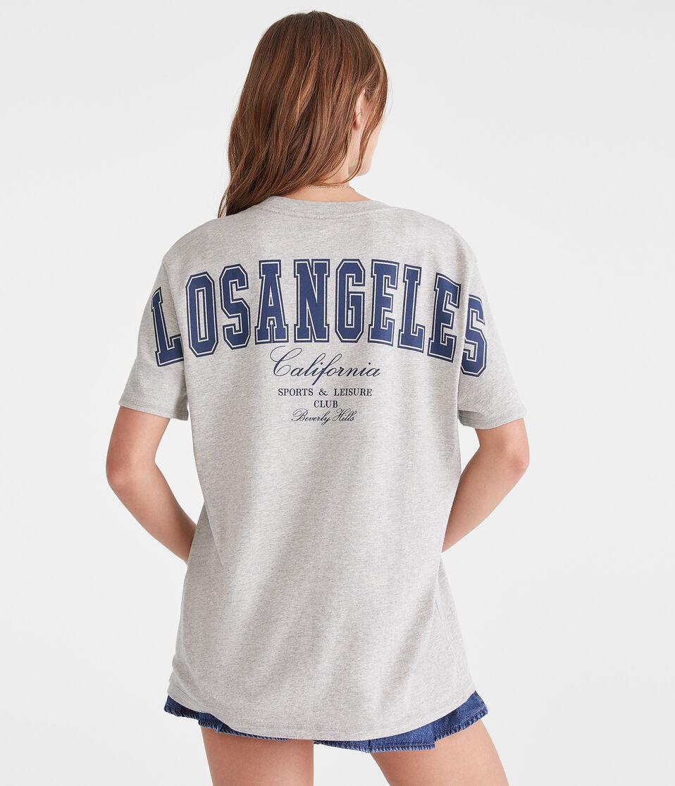Aéropostale Seriously Soft Los Angeles Boyfriend Graphic Tee Light Heather Grey