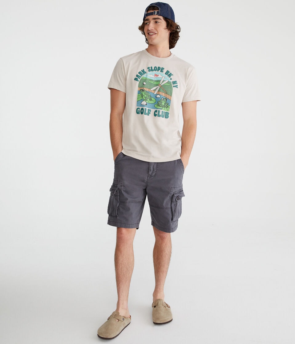 Aéropostale Stretch Twill Cargo Shorts 10" Chateau Grey
