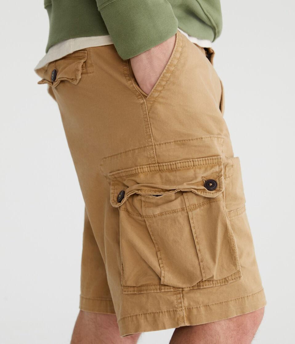 Aéropostale Stretch Twill Cargo Shorts 10" Golden Tan