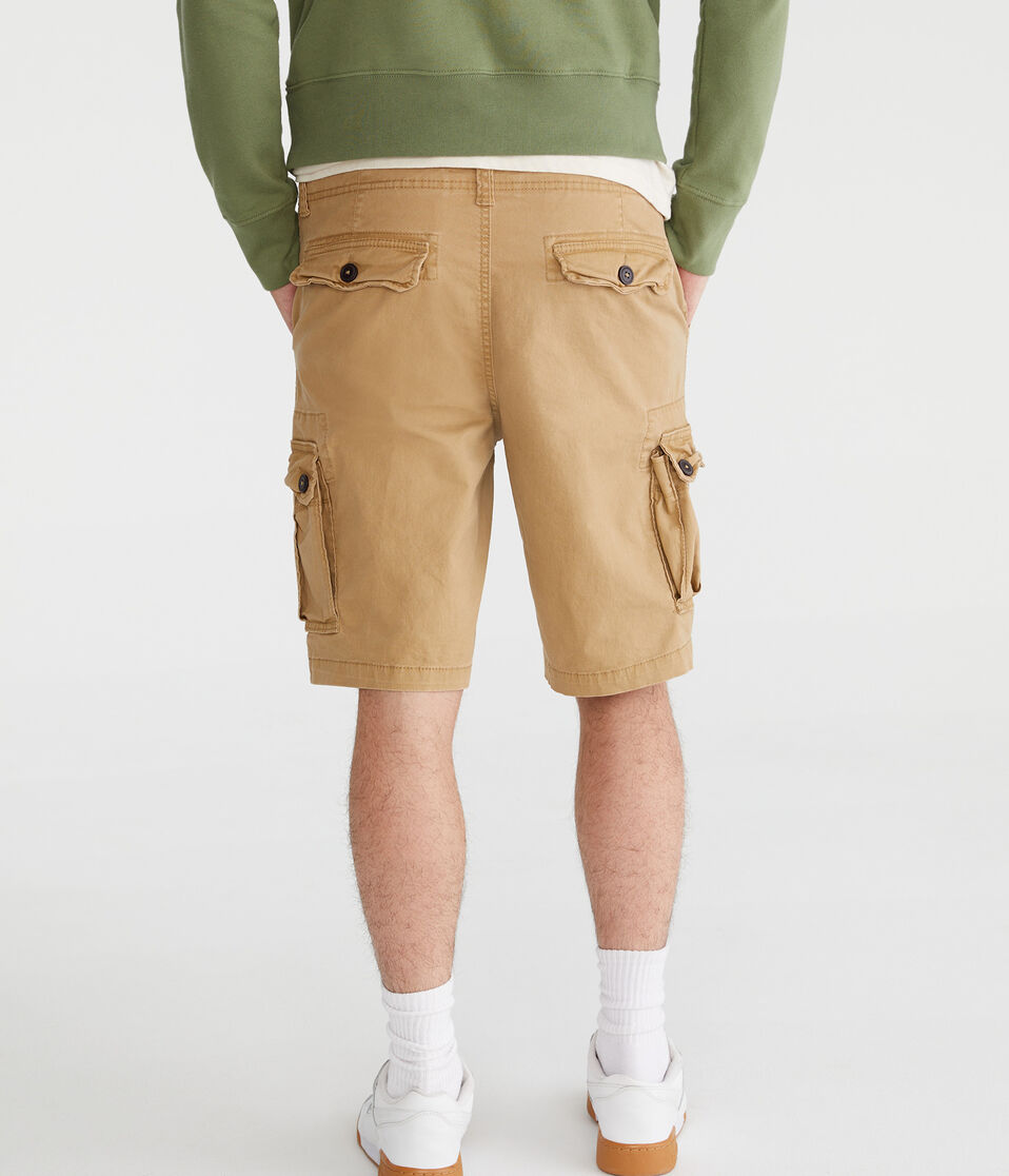 Aéropostale Stretch Twill Cargo Shorts 10" Golden Tan