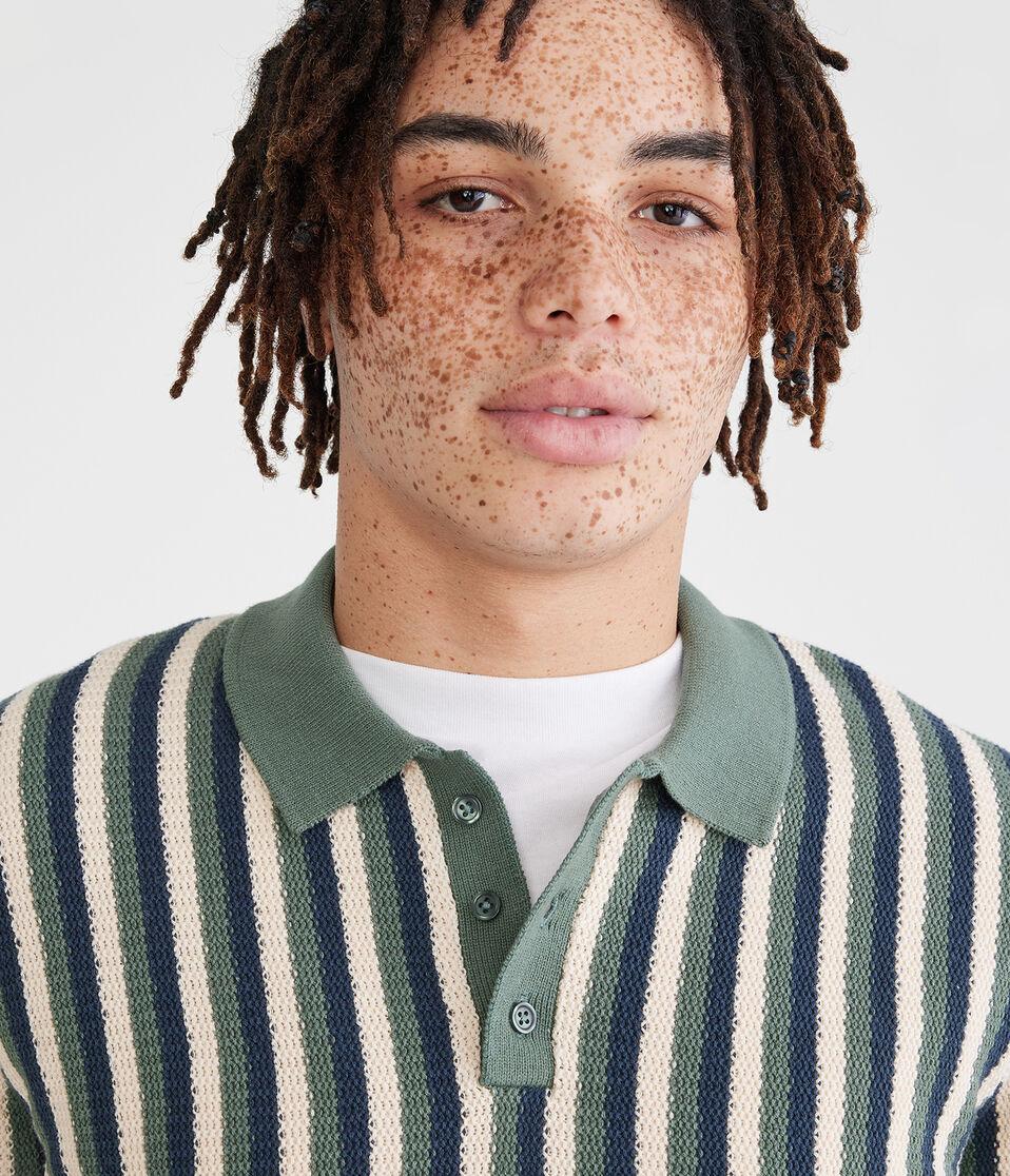 Aéropostale Vertical Stripe Sweater Polo South Padre