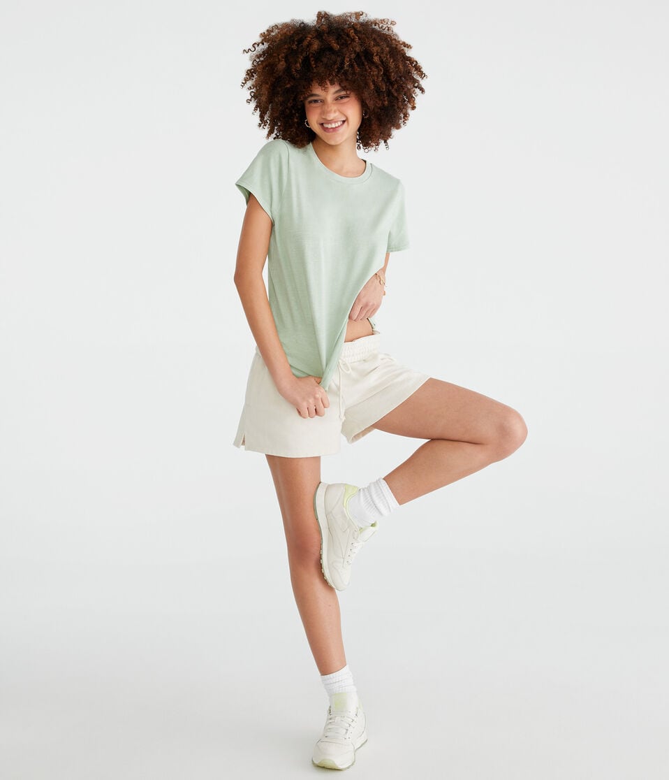 Aéropostale Washed Vintage Fit Crew Tee Organic Olive