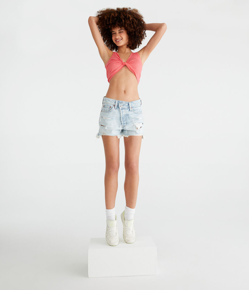 Aéropostale Wear 3 Ways Seamless Cropped Tank Burnt Coral
